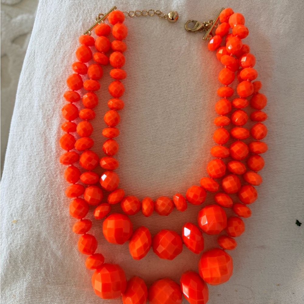 Kate Spade Bold Orange Beaded Necklace